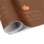 お世話になっている |ミニマルモダンリスト感謝祭 ラッピングペーパー (ロールコーナー)