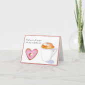 お世話になっておりますウォーター・カラー・ドーナツとコーヒー サンキューカード (正面)