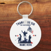 お世話になっておりますパーソナライズされた キーホルダー (正面)