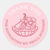 お世話になっておりますピンクベーカリー ラウンドシール (正面)