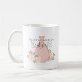 お世話になっておりますブライドメイド赤面水彩色 コーヒーマグカップ (左)