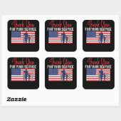 お世話になっております愛国退役軍人 スクエアシール (シート)