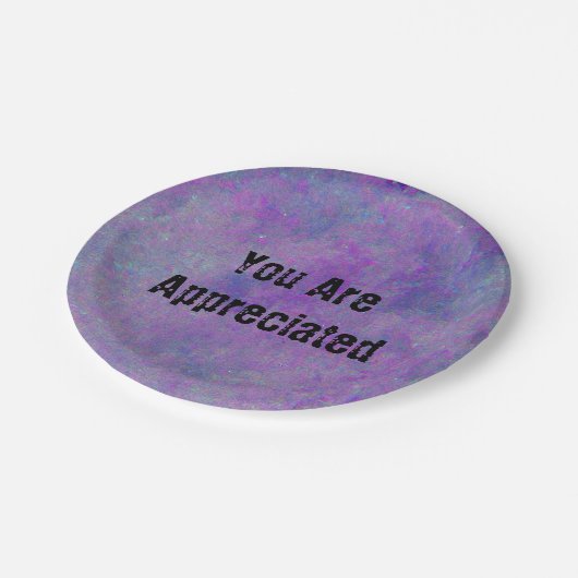 お世話になっております抽象芸術パープルの社員 ペーパープレート (アングル)