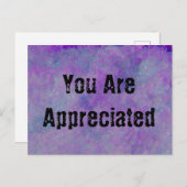 お世話になっております抽象芸術パープルの社員 ポストカード (正面/裏面)