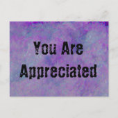 お世話になっております抽象芸術パープルの社員 ポストカード (正面)