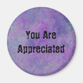 お世話になっております抽象芸術パープルの社員 マグネット (正面)