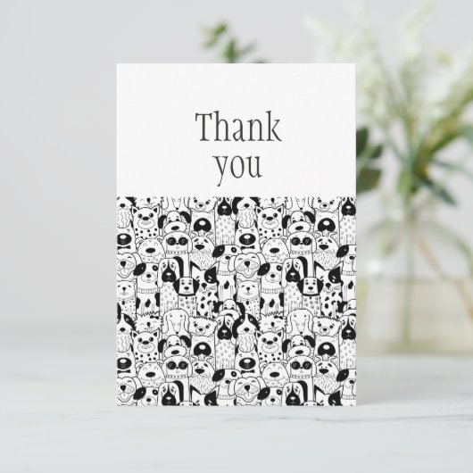 お世話になっております気におもしろいドッグ サンキューカード (スタンド正面)