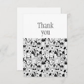 お世話になっております気におもしろいドッグ サンキューカード (正面/裏面)