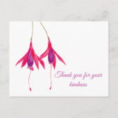 お世話になっております水の色暗い赤紫色 ポストカード (正面)