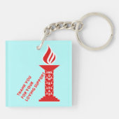 お世話になっております。お母さん、パパ様、お世話になっております キーホルダー (裏面)