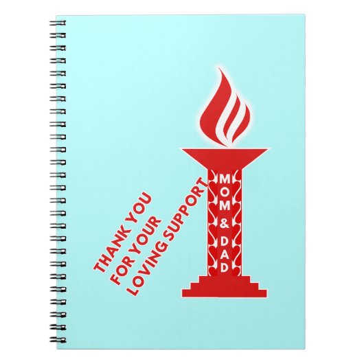 お世話になっております。お母さん、パパ様、お世話になっております ノートブック (正面)