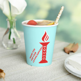 お世話になっております。お母さん、パパ様、お世話になっております 紙コップ