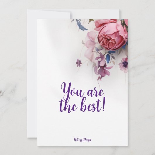 「お世話になっております!」 カード (裏面)