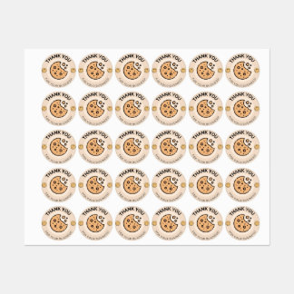 お世話になっております、クッキーのステッカー ラベル