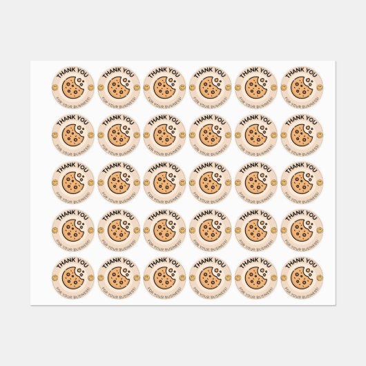 お世話になっております、クッキーのステッカー ラベル (シート)