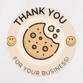 お世話になっております、クッキーのステッカー ラベル (デザイン1)