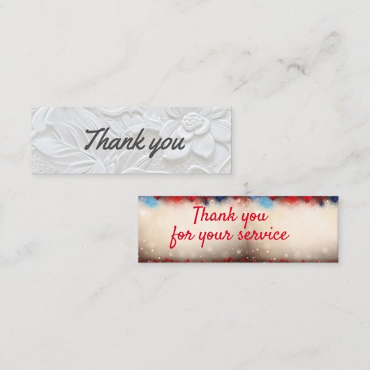 お世話になっております スキニー名刺 (正面/裏面)