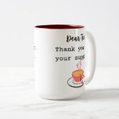 お世話になっております ツートーンマグカップ (正面右)