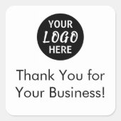 お世話になっております |会社ステッカー スクエアシール (正面)