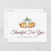 お世話になっております | 感謝祭の休日はがき シーズンポストカード (正面/裏面)