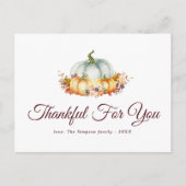 お世話になっております | 感謝祭の休日はがき シーズンポストカード (正面)