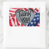 お世話になっております 長方形シール (バッグ)