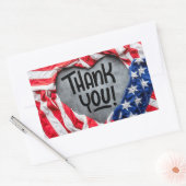 お世話になっております 長方形シール (封筒)