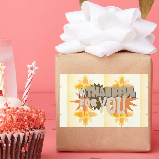 お世話になっております 長方形シール (パーティー)