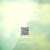 お世話になっております | QRコード ウィンドウサイン (シート3)