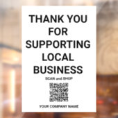 お世話になっております | QRコード ウィンドウサイン (シート2)