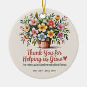 お世話救済になっております – 先生オーナメント セラミックオーナメント (正面)