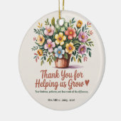 お世話救済になっております – 先生オーナメント セラミックオーナメント (左)