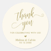 お世話祝になってい結婚る ラウンドシール (正面)