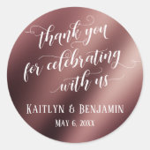 お世話祝になっておりますフェイクバラ金ゴールド ラウンドシール (正面)