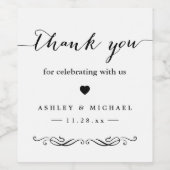 お世話祝になっております結婚式の引き出物 ワインラベル (シングルラベル)