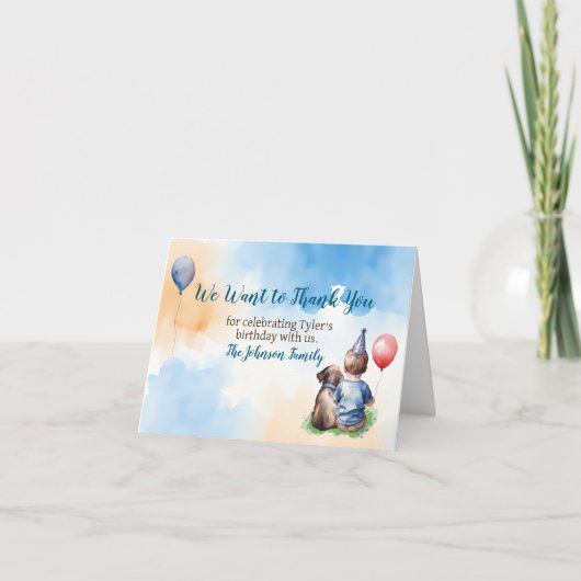 お世話祝になっております | バースデー サンキューカード (正面)