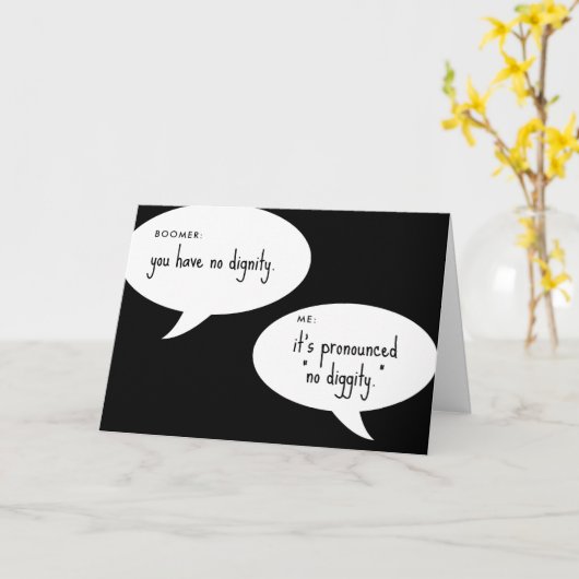 お世辞のジョーク カード (黄色い花)