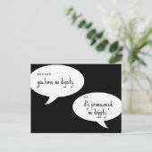 お世辞のジョーク ポストカード (スタンド正面)