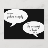 お世辞のジョーク ポストカード (正面)