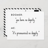 お世辞のジョーク ポストカード (正面/裏面)