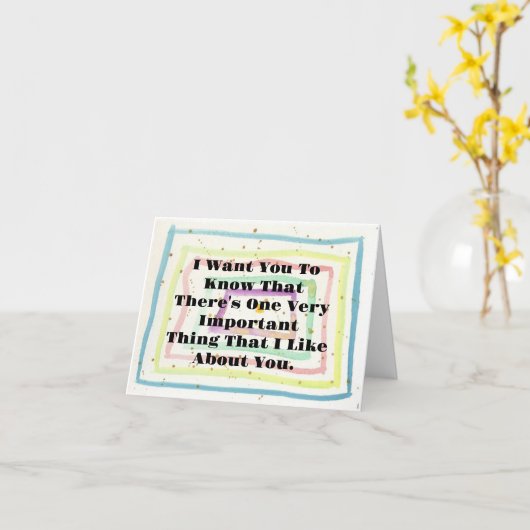 お世辞カードが気に入ったこと カード (黄色い花)