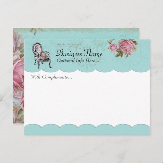 お世辞フランスののはがき付き椅子 ポストカード (正面/裏面)