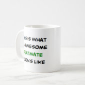 お世辞素晴らしだ コーヒーマグカップ (正面左)