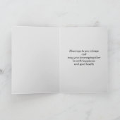 お二人おめでとうございます」結婚の名刺 ノートカード (内部)