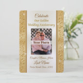 お二人だけの特別な50周年記念写真招待状 招待状 (スタンド正面)