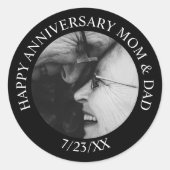 お二人だけの特別な anniversary おめでとう ラウンドシール (正面)