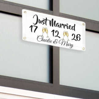 お二人だけのJust Married 横断幕