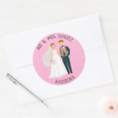 お二人だけのMr. and Mrs. 新婦と新郎 ラウンドシール (封筒)