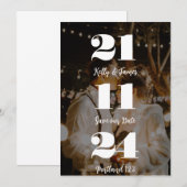 お二人だけのSave the Date招待状（写真付き） 招待状 (正面/裏面)