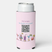 お二人だけのVENMO 新婦に乾杯 QRコード スリム缶クーラー (Seltzer裏面)